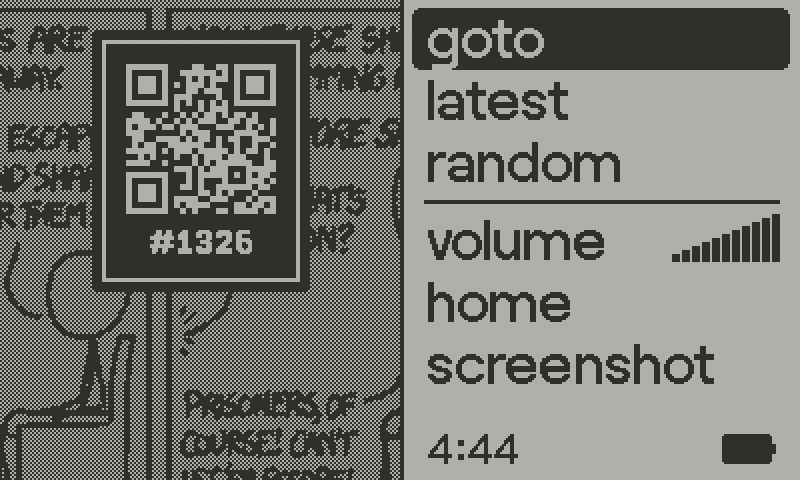 Showing comic QR code