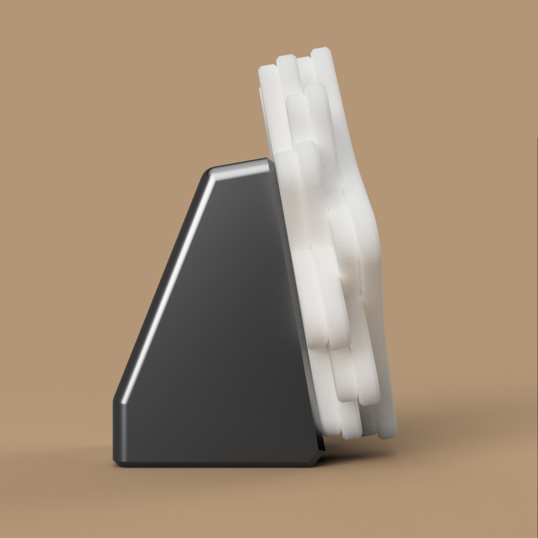 I'll probably tilt the logo back another 5-10 degrees for the next iteration.